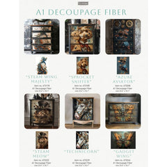 Azure Aviator A1 Decoupage Paper by Redesign With Prima | 23.4” x 33.1”