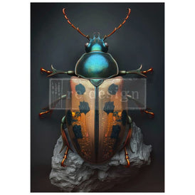 Brass Scarab A1 Decoupage Paper by Redesign With Prima | 23.4” x 33.1”