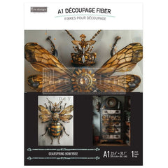 Gearspring Honeybee A1 Decoupage Paper by Redesign With Prima | 23.4” x 33.1”