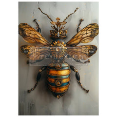 Gearspring Honeybee A1 Decoupage Paper by Redesign With Prima | 23.4” x 33.1”