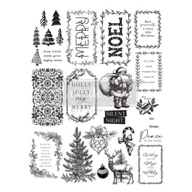 Merry and Bright Tags Clear Stamp by Redesign With Prima | 8.5” x 11” | Christmas Collection