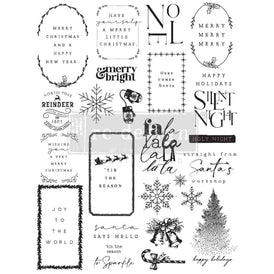 Here Comes Santa Clear Stamp by Redesign With Prima | 8.5” x 11” | Holiday Magic Collection