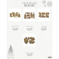 Holiday Greetings Mould by Redesign With Prima | 5" x 8" x 8mm | Holiday Magic Collection