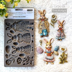 Springtime Bunny Mould by Redesign With Prima | 5” x 8” x 8mm | Blossoms & Bunnies Collection