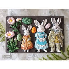 Springtime Bunny Mould by Redesign With Prima | 5” x 8” x 8mm | Blossoms & Bunnies Collection