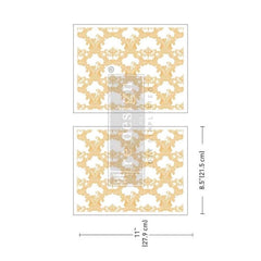 Golden Lacework Middy Furniture Transfer by Redesign With Prima | 8.5” x 11” | Kacha Collection