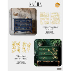 Golden Lacework Middy Furniture Transfer by Redesign With Prima | 8.5” x 11” | Kacha Collection