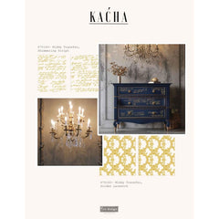 Golden Lacework Middy Furniture Transfer by Redesign With Prima | 8.5” x 11” | Kacha Collection