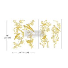 Golden Serenade Middy Furniture Transfer by Redesign With Prima | 8.5” x 11” | Kacha Collection