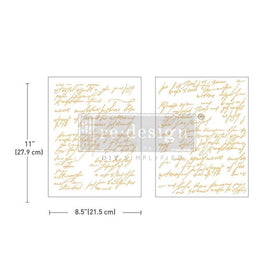 Shimmering Script Middy Furniture Transfer by Redesign With Prima | 8.5” x 11” | Kacha Collection