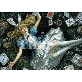 Falling Alice Decoupage Paper by It’s So Chic Furniture Art | A1/A2/A3