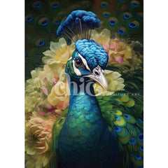 Peacock & Blooms Decoupage Paper by It’s So Chic Furniture Art | A0/A1/A2/A3