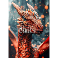 Red Hot Dragon Decoupage Paper by It’s So Chic Furniture Art | A0/A1/A2/A3