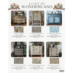 Dreaming in Wonderland Decoupage Tissue Paper by Redesign With Prima | 19” x 30” | Lost in Wonderland Collection