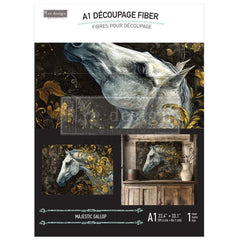 Majestic Gallop A1 Decoupage Paper by Redesign With Prima | 23.4” x 33.1” | Wild Hearts Collection