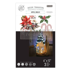 Joyful Jingles Small Furniture Transfer by Redesign With Prima | 6” x 12” | Christmas Collection