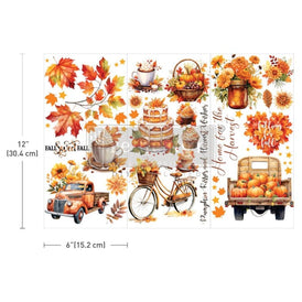 Autumn Splendour Small Furniture Transfer by Redesign With Prima | 6” x 12” | Rustic Harvest Collection