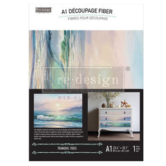 Tranquil Tides A1 Decoupage Paper by Redesign With Prima | 23.4” x 33.1” | Ocean Collection