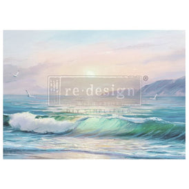 Tranquil Tides A1 Decoupage Paper by Redesign With Prima | 23.4” x 33.1” | Ocean Collection