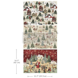 Whimsical Woodland Decoupage Fiber Paper by Redesign With Prima 3pk | A3 11.7” x 16.5” each | Whimsical Christmas Collection