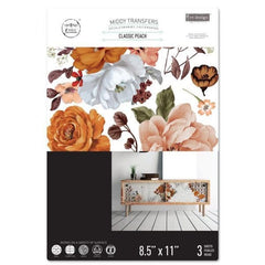 Classic Peach | Redesign With Prima | 8.5” x 11” | Middy Transfers, Floral Furniture, Furniture Transfers, Flower Decal, Autumn Transfers