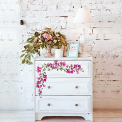 Wild Flowers | Redesign With Prima | 6” x 12” | Floral Furniture, Furniture Transfers, Pink Flower Decal, Small Transfers, For Furniture